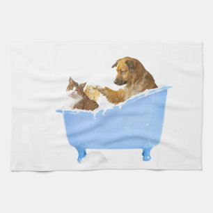 Cat Wash Kitchen Towel