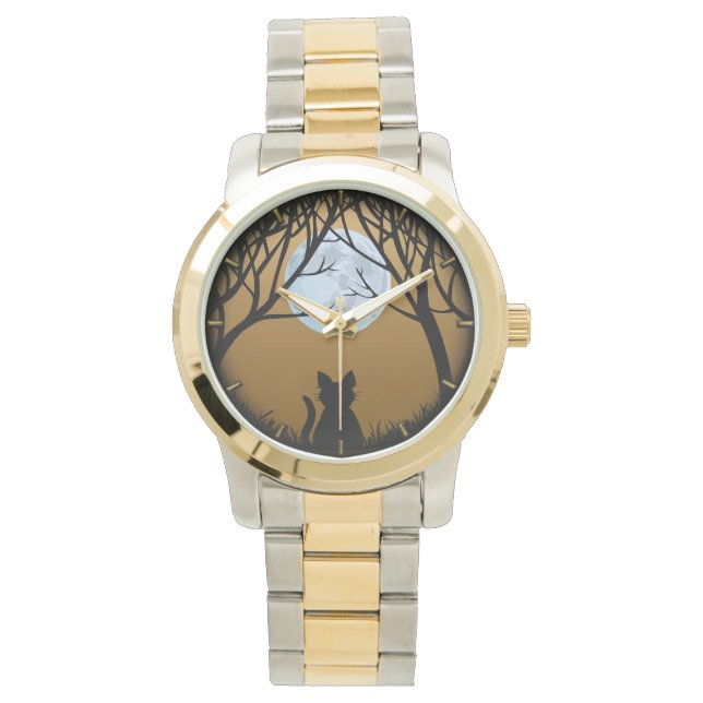 Cat Watch Cute Fat Cat Wrist Watches Cat Jewerly (Front)