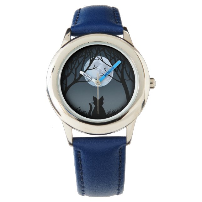 Cat Watch Fat Cat Wrist Watch Cat Lover Jewerly (Front)