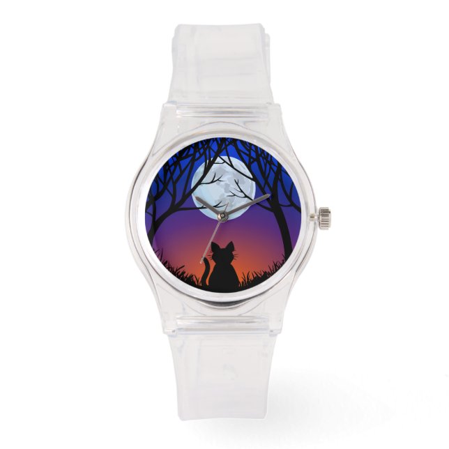 Cat Watch Fat Cat Wrist Watch Cat Lover Jewerly (Front)