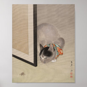 Cat Watching a Spider   Oide Tōkō Poster