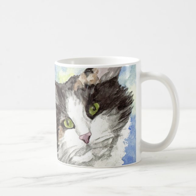 Cat Watercolor Coffee Mug (Right)