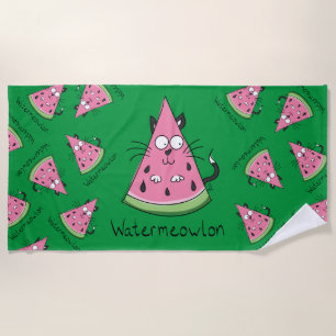 Cat Watermelon Cute Kid's Beach Towel