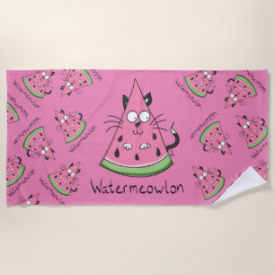 Cat Watermelon Cute Kid's Beach Towel
