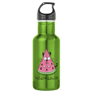 Cat Watermelon Kids Funny Cute Stainless Steel Water Bottle