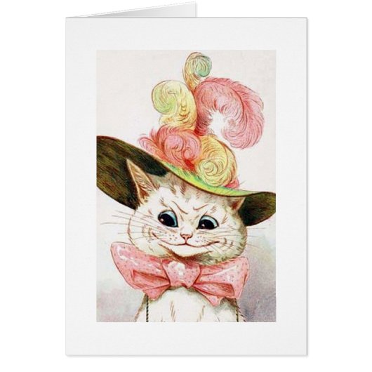Cat wearing a hat, Louis Wain Cards (Front)