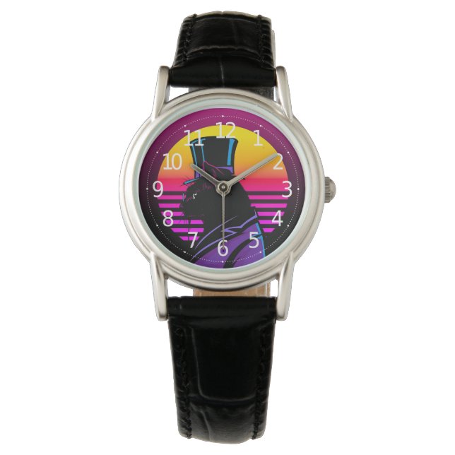 Cat Wearing a Tuxedo and a Hat Artwork | Watch (Front)