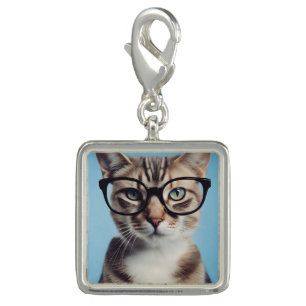 Cat Wearing Glasses Charm