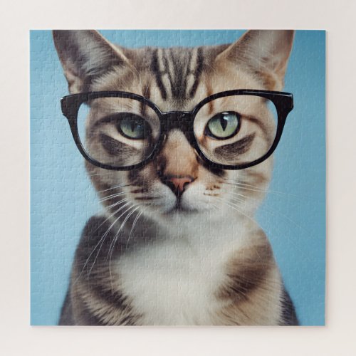 Cat Wearing Glasses Jigsaw Puzzle