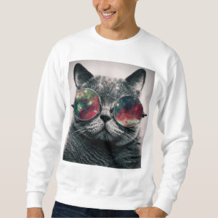 cat wearing sunglasses swatshirt sweatshirt