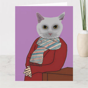CAT WEARING SWEATER BIRTHDAY CARDS