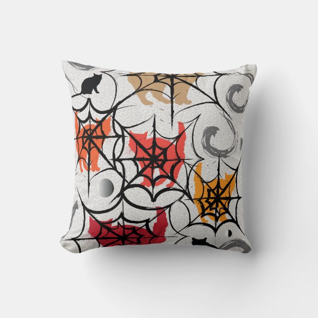 CAT web Throw Pillow (Front)