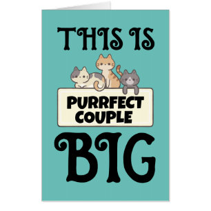 CAT WEDDING BIGGEST BIG HUGE CONGRATULATIONS  CARD
