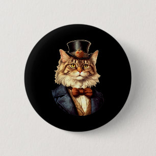 Cat Wedding Bride Groom Pet Cat Owners Lovers Wedd Button