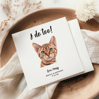 Cat Wedding Cocktail Napkins