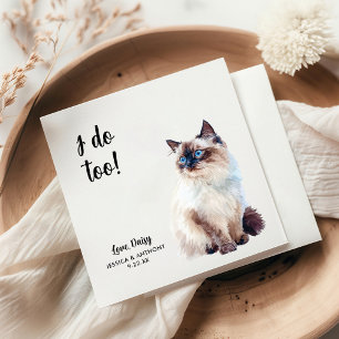 Cat Wedding Cocktail Napkins