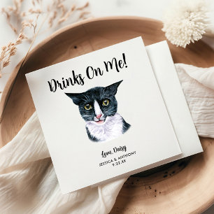 Cat Wedding Cocktail Napkins