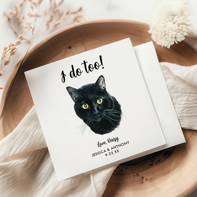 Cat Wedding Cocktail Napkins (Creator Uploaded)