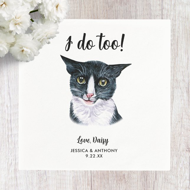 Cat Wedding Cocktail Napkins (Creator Uploaded)