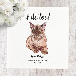 Cat Wedding Cocktail Napkins