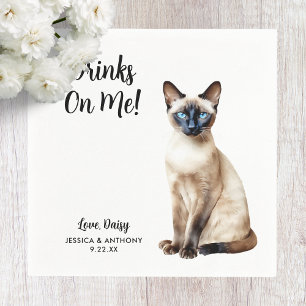 Cat Wedding Cocktail Napkins