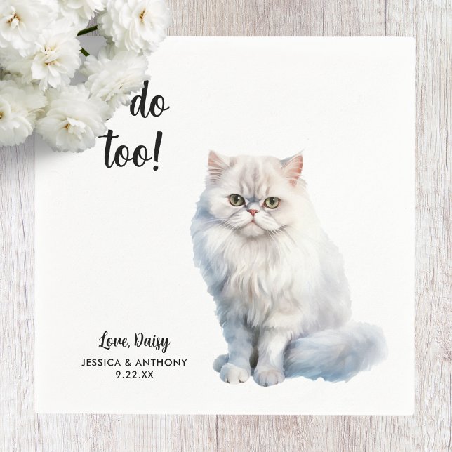 Cat Wedding Cocktail Napkins (Creator Uploaded)