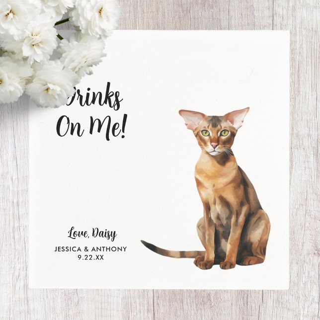 Cat Wedding Cocktail Napkins (Creator Uploaded)