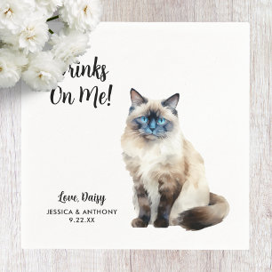 Cat Wedding Cocktail Napkins