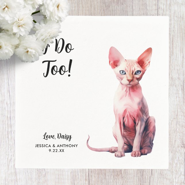 Cat Wedding Cocktail Napkins (Creator Uploaded)