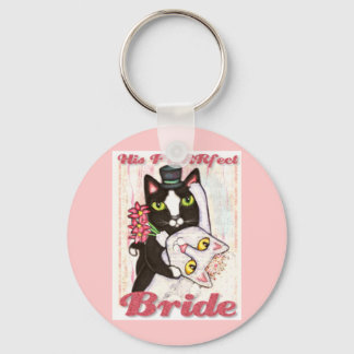Cat Wedding Dance BRIDE Keychain