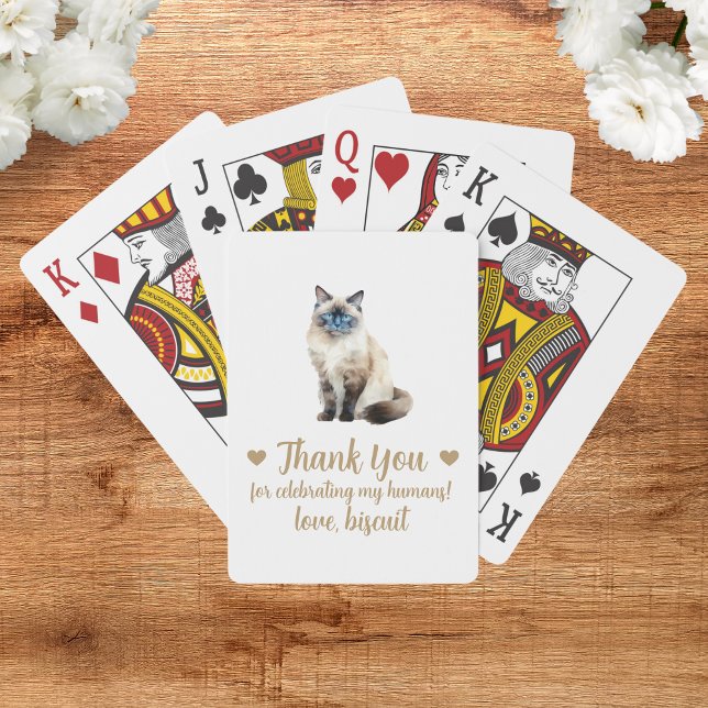 Cat Wedding Favor Playing Cards (Creator Uploaded)
