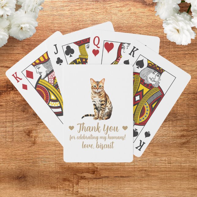 Cat Wedding Favor Playing Cards (Creator Uploaded)