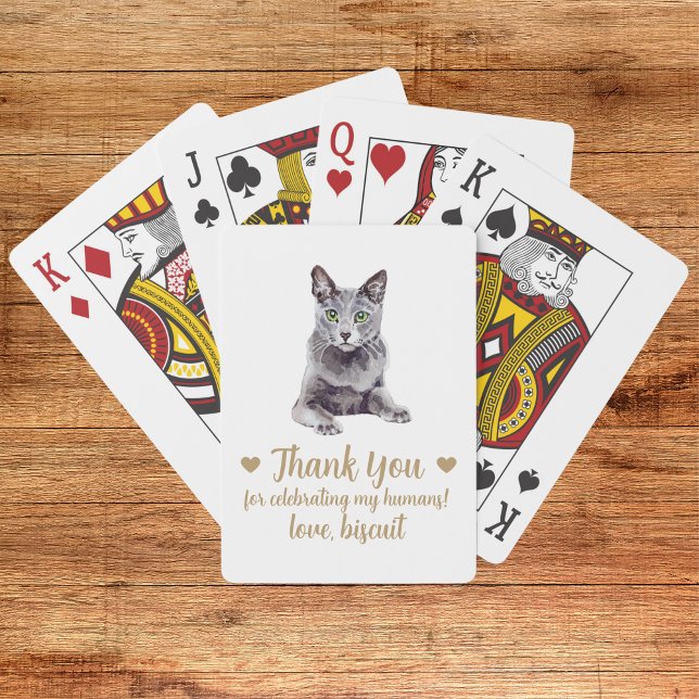 Cat Wedding Favor Playing Cards (Creator Uploaded)