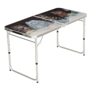 Cat Wedding, Marriage, Bride, Louis Wain Beer Pong Table