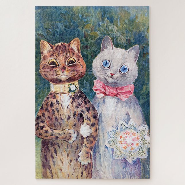 Cat Wedding, Marriage, Bride, Louis Wain Jigsaw Puzzle (Vertical)