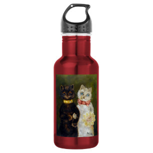 Cat Wedding, Marriage, Bride, Louis Wain Water Bottle