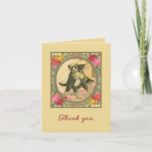 Cat wedding theme Thank you Invitation