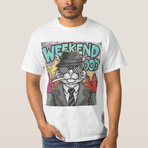 Cat Weekend mood  T_Shirt