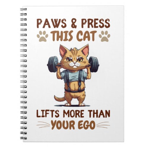 Cat Weightlifting Notebook