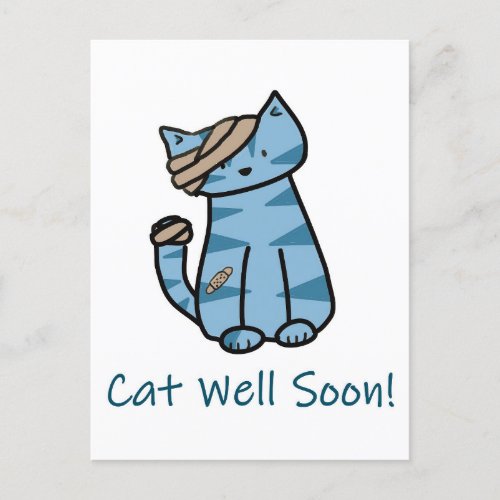 Cat Well Soon postcard Postcrossing get well soon