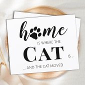 Cat We've Moved New Address Moving Budget Postcard