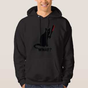 Cat What  Black Cat Murderous Cat With baseball ba Hoodie