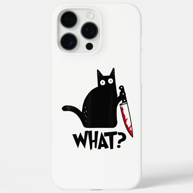 Cat What_ Funny Black Cat  Case-Mate iPhone Case (Back)