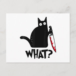 Cat What_ Funny Black Cat Enclosure Card