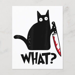 Cat What Funny Black Cat Shirt Murderous Cat With