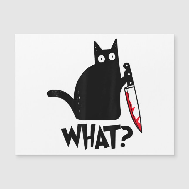 Cat What Funny Black Cat Shirt Murderous Cat With  (Front)