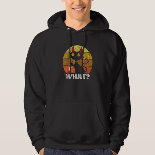 Cat What  Meh Cat  Black Cat With Knife Hoodie