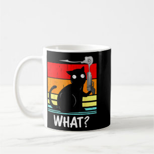 Cat What_ Murderous Black Cat With Gun Halloween Coffee Mug