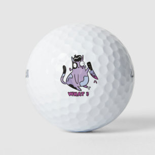 Cat What - Murderous Cat - Zombie Cat Golf Balls