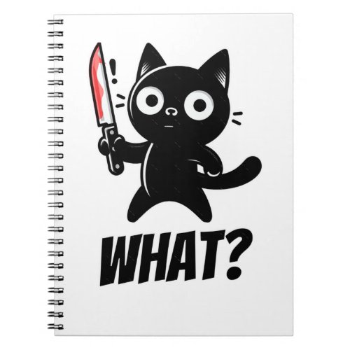 Cat What Murderous Surprised Cat Caught Red_Handed Notebook